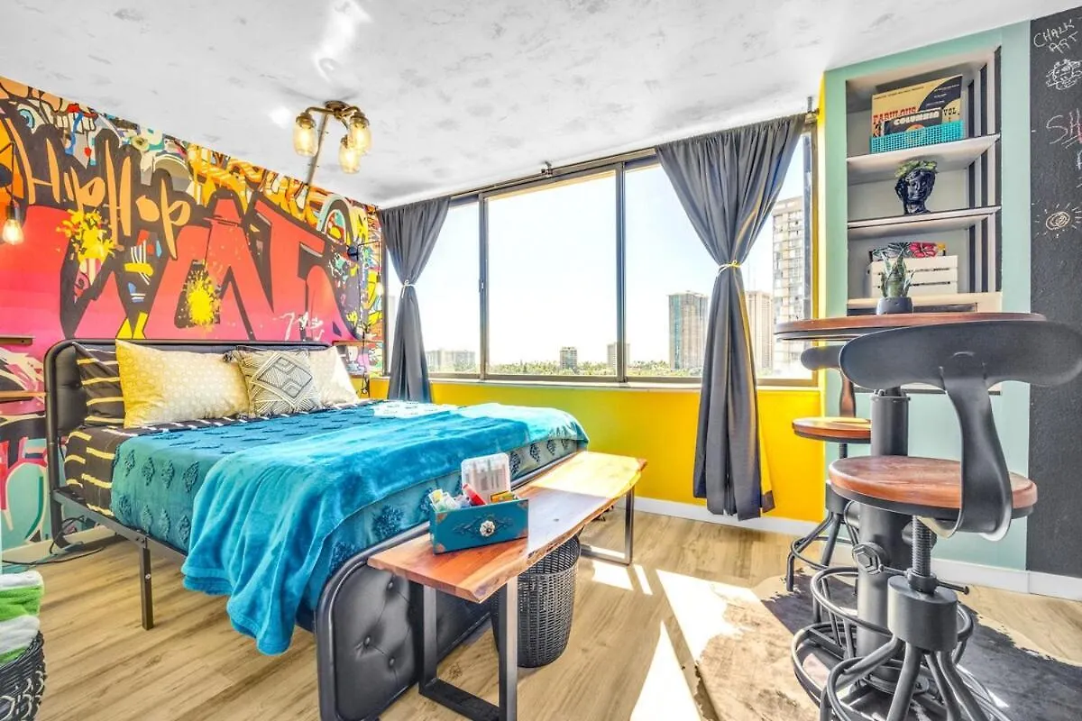 Apartment Ferienwohnung Ocean View Art Inspired Loft Honolulu